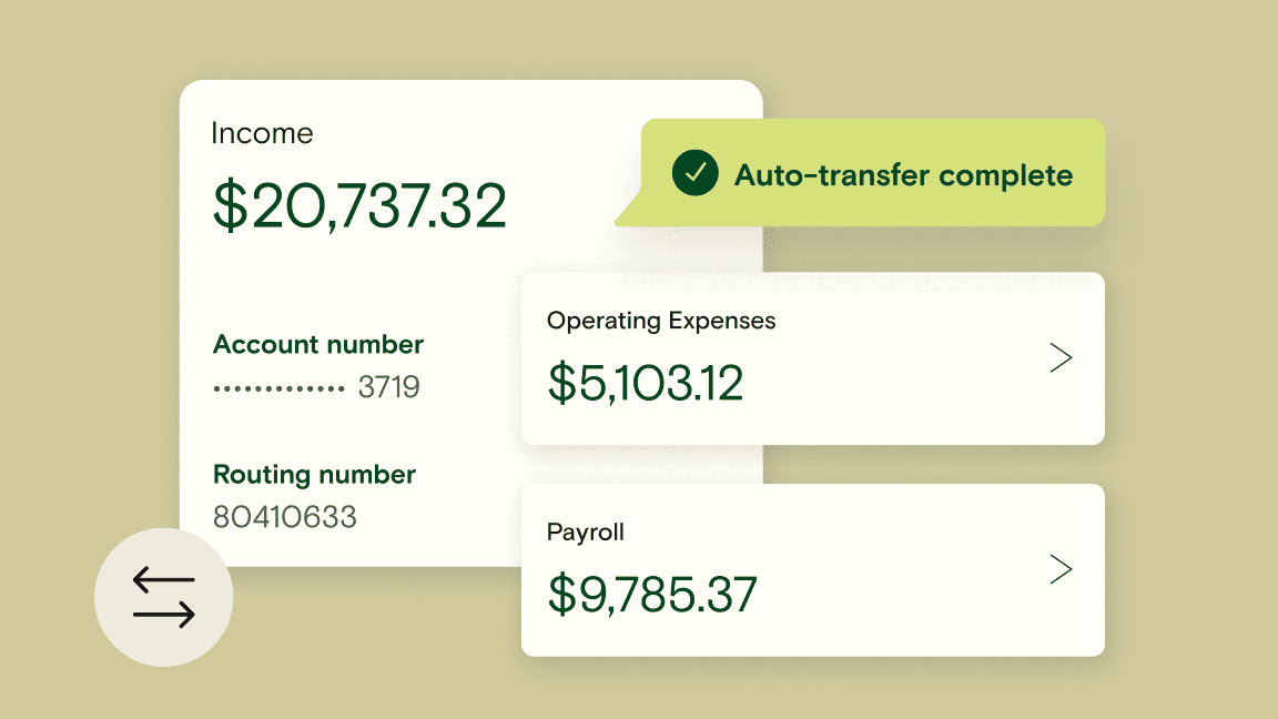 Auto transfer rules from Income account to Operating Expenses and Payroll accounts